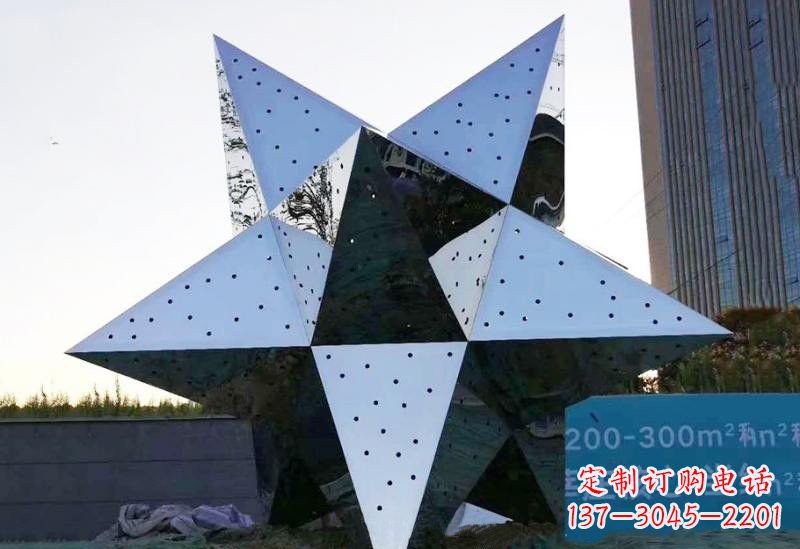 济南不锈钢五角星雕塑精致的艺术品