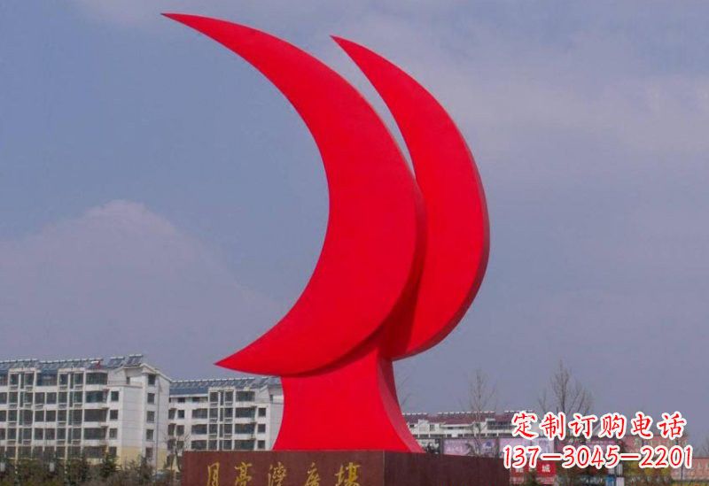 济南精美的不锈钢月亮雕塑