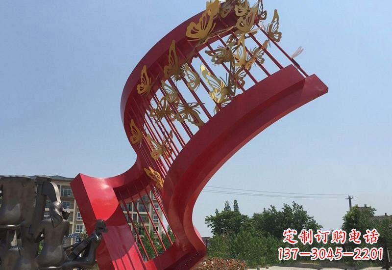 济南不锈钢广场蝴蝶乐章雕塑