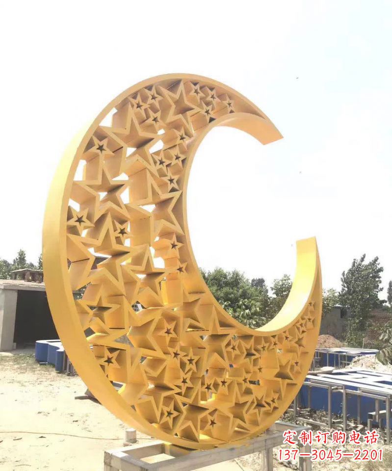 济南不锈钢月亮雕塑象征着梦想与希望
