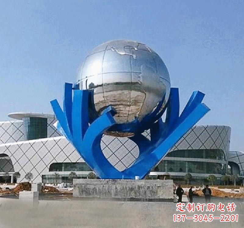 济南不锈钢地球雕塑缔造绿色家园