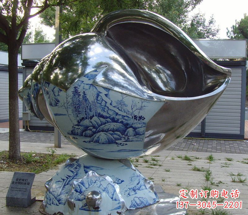 济南不锈钢海螺雕塑