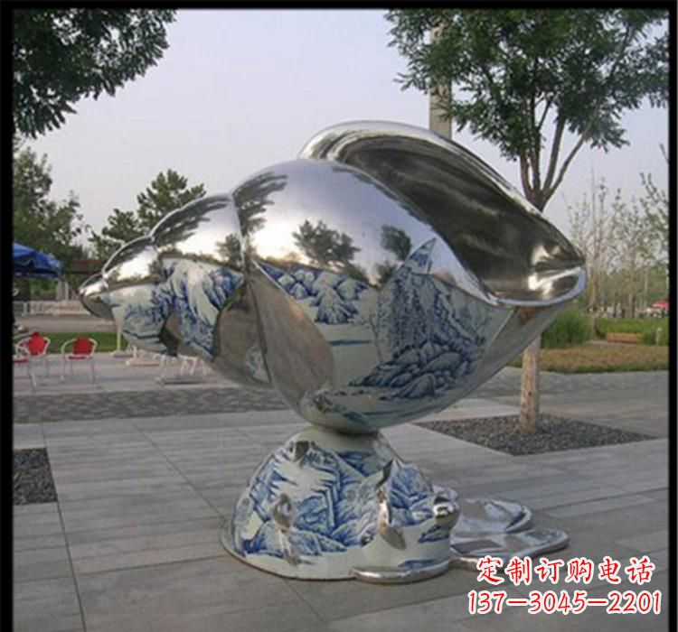济南不锈钢海螺景观雕塑精美的海景景观