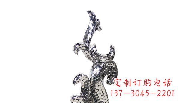 济南不锈钢海豚抽象雕塑精致的海洋之美