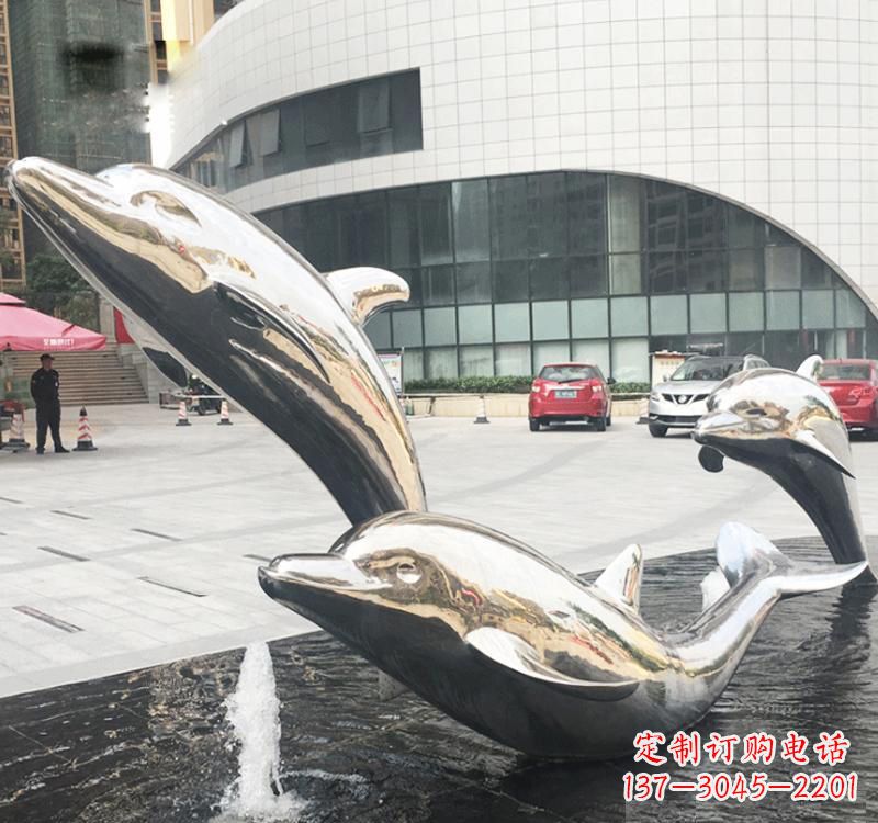 济南不锈钢海豚雕塑艺术与美的结合