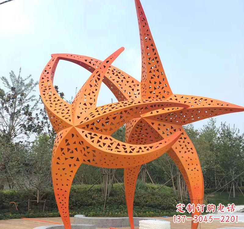 济南不锈钢海星海洋动物雕塑——美丽的海洋艺术