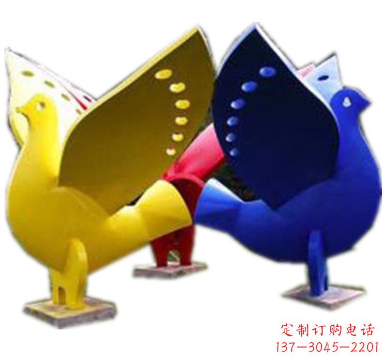 济南不锈钢制作的和平鸽雕塑