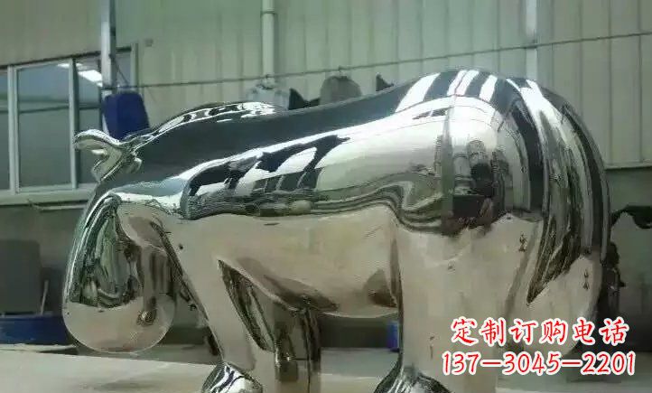 济南不锈钢河马雕塑一种新颖的艺术形式