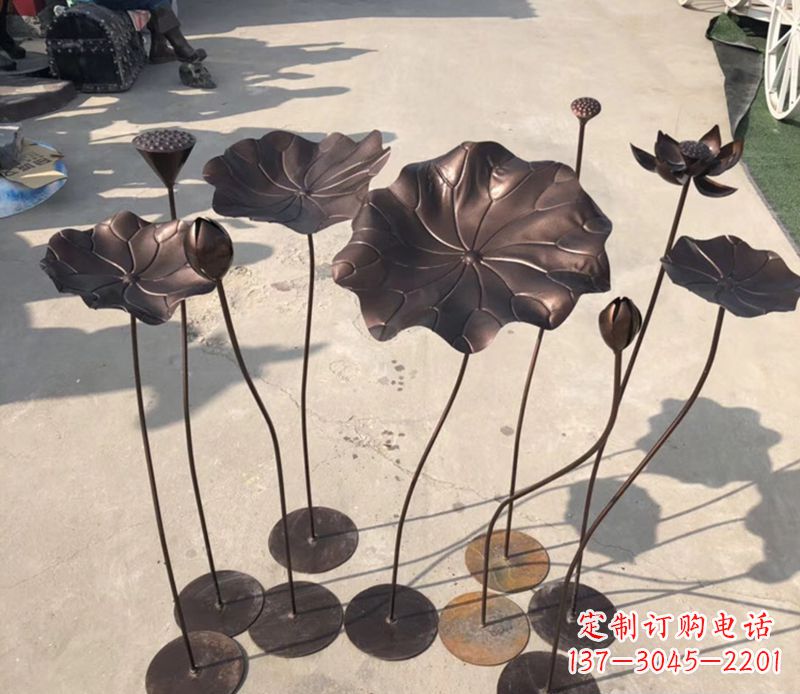 济南不锈钢荷花雕塑传承传统文化