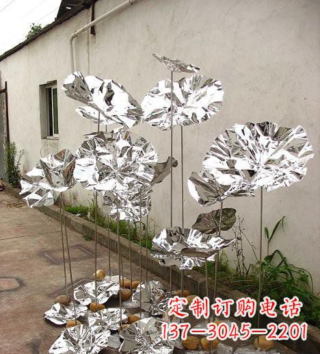 济南不锈钢荷叶公园景观雕塑