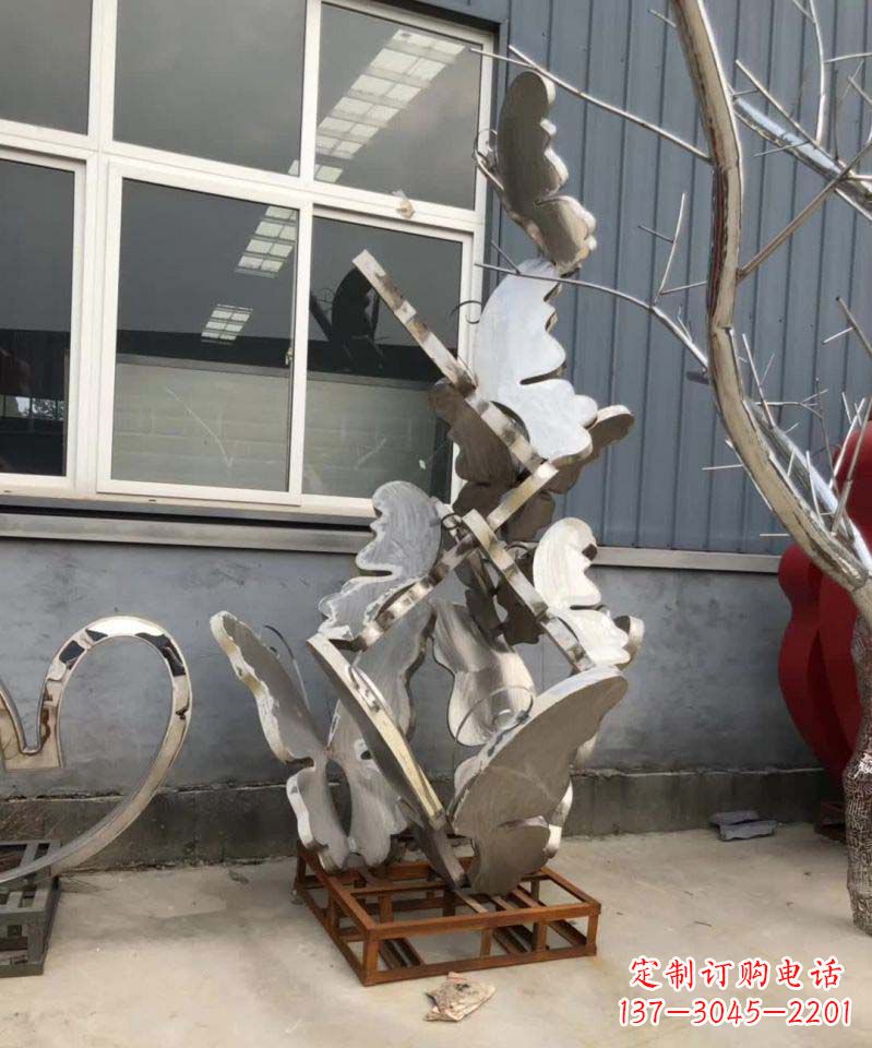 济南蝴蝶之舞不锈钢雕塑精美绝伦