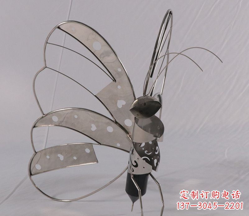 济南不锈钢蝴蝶雕塑精美的艺术品