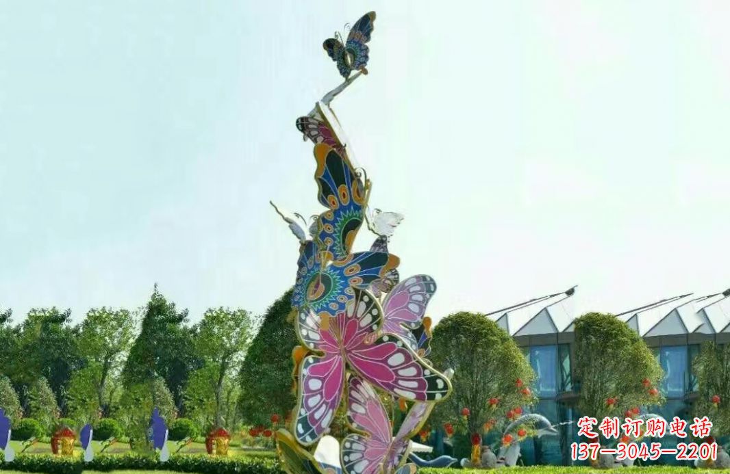 济南不锈钢蝴蝶美丽的雕塑之美