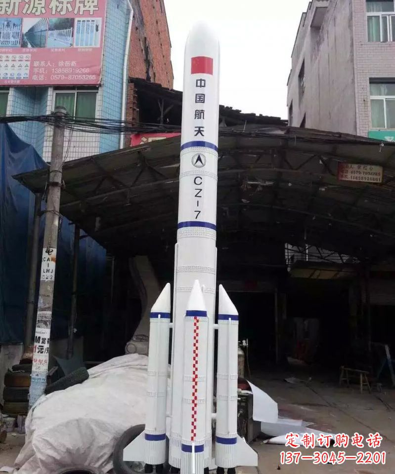 济南不锈钢火箭雕塑纪念伟大的科技进步