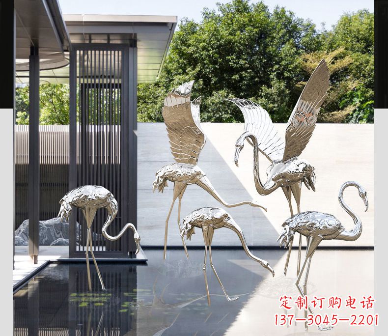 济南不锈钢火烈鸟雕塑雕刻艺术的精粹