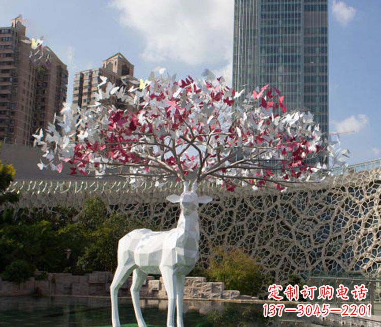 济南不锈钢梅花鹿雕塑艺术的精美结晶