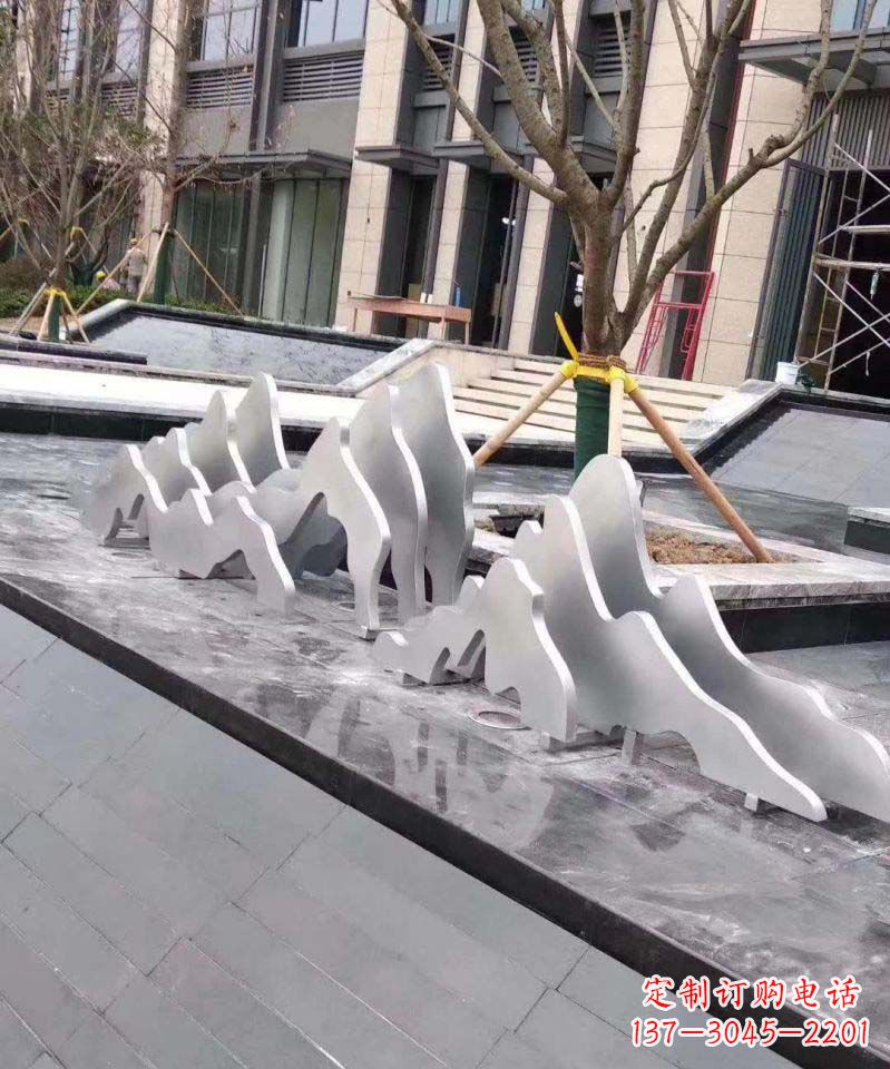 济南不锈钢假山景观雕塑