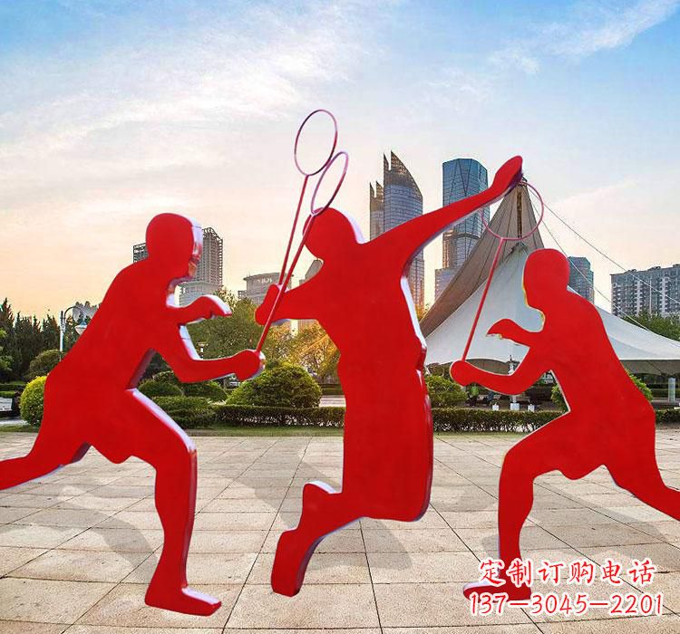 济南不锈钢羽毛球雕塑艺术与运动的完美结合