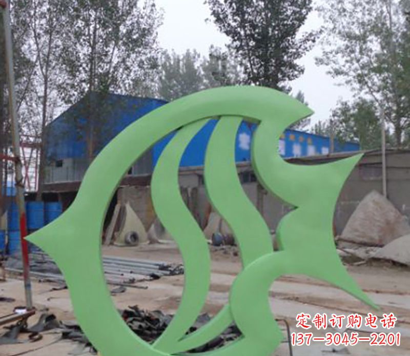 济南不锈钢剪纸鲤鱼雕塑
