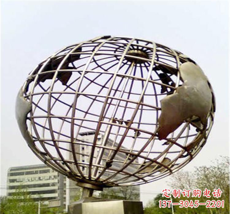 济南不锈钢景观地球仪雕塑