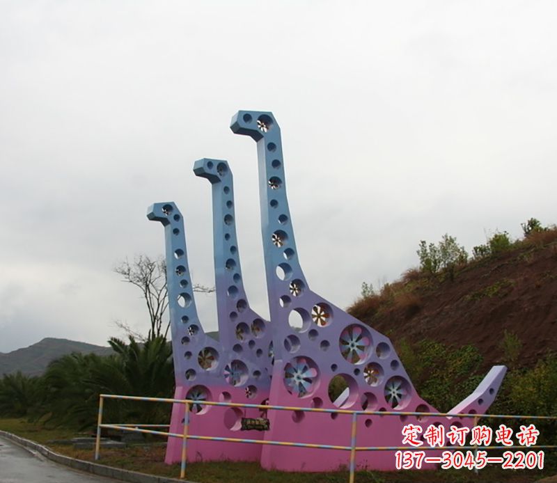济南不锈钢恐龙雕塑精致的古代艺术