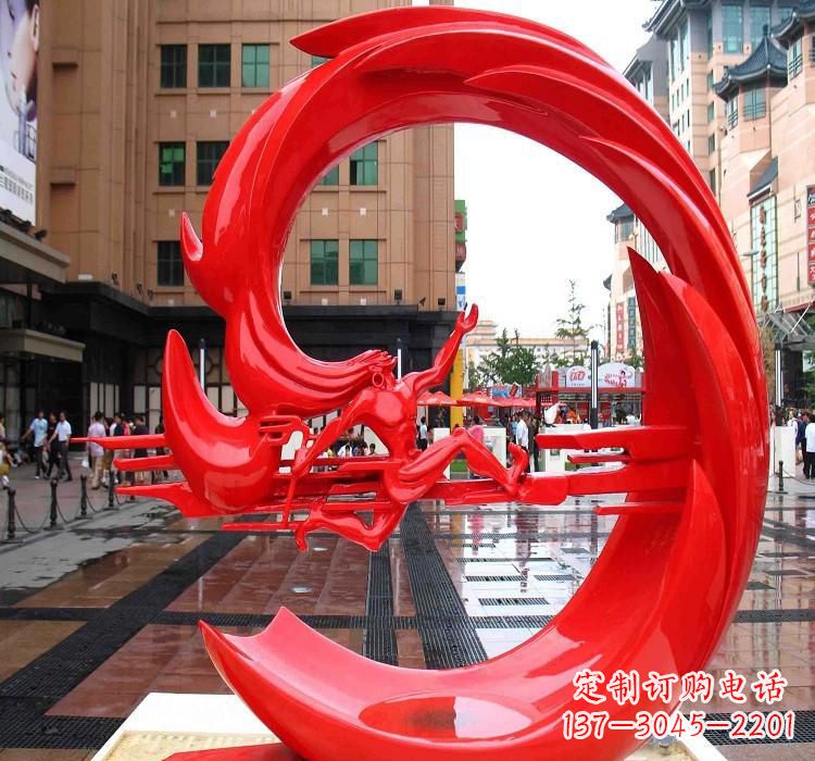 济南夸父雕塑一种不锈钢的艺术