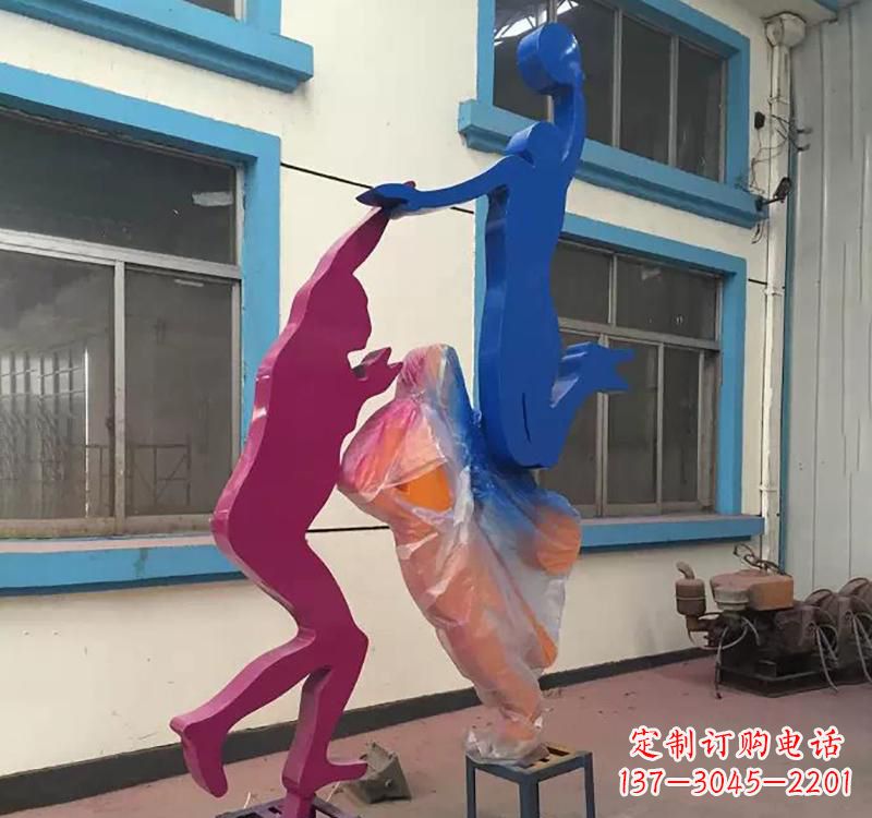 济南不锈钢篮球运动员雕塑