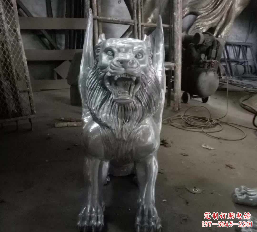 济南不锈钢老虎雕塑经典的艺术品