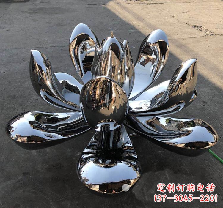 济南不锈钢莲花雕塑精美优雅