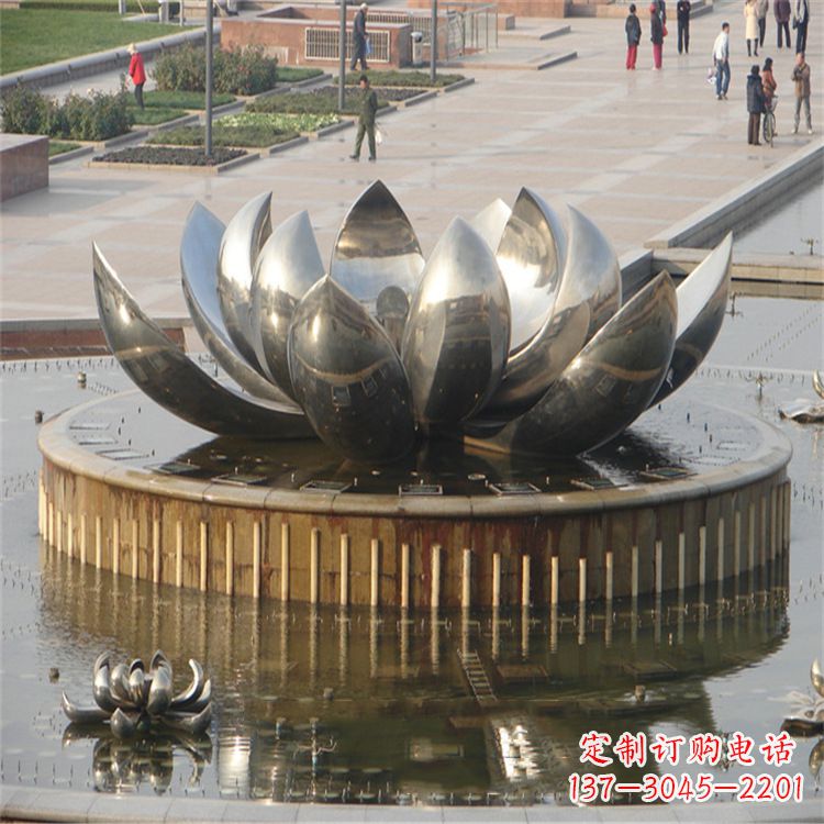 济南不锈钢莲花喷泉——艺术与美的完美结合