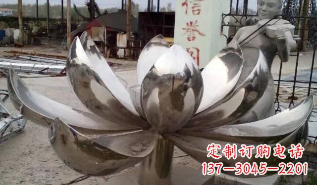 济南不锈钢莲花雕塑精美绝伦