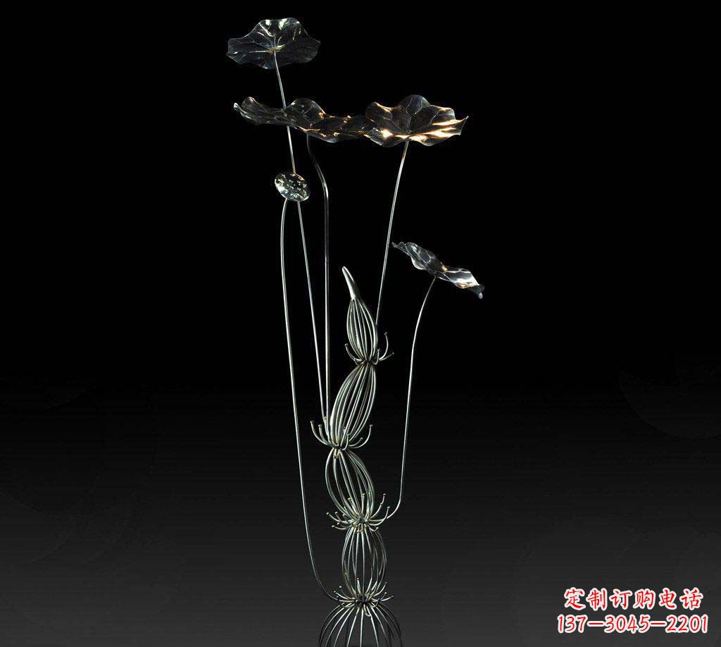 济南不锈钢荷叶雕塑精致优雅的艺术宝藏