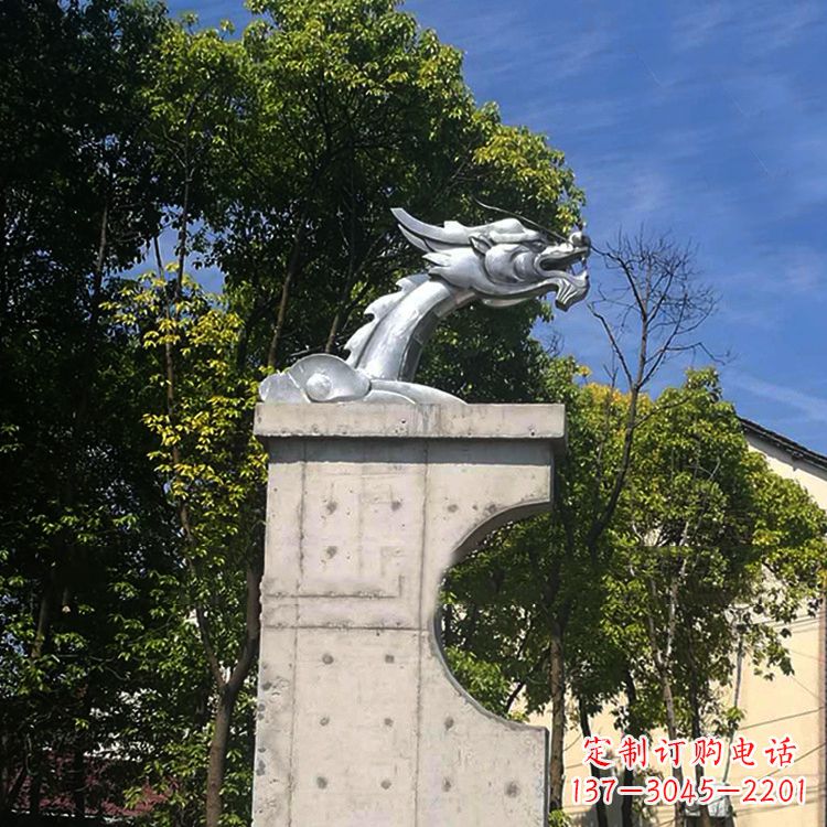济南不锈钢龙雕塑——传承中华文化精髓