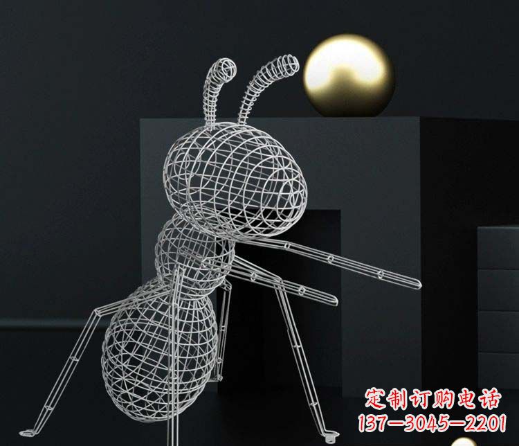 济南不锈钢镂空蚂蚁雕塑艺术与科技的结合