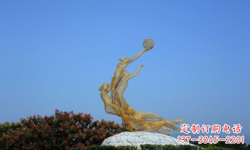 济南精致的不锈钢女排雕塑