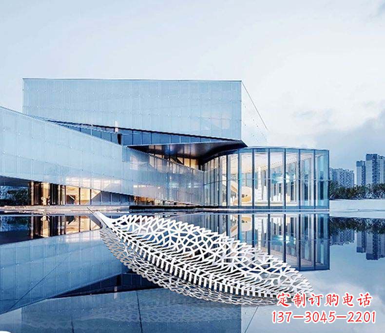 济南不锈钢树叶雕塑——精美绝伦