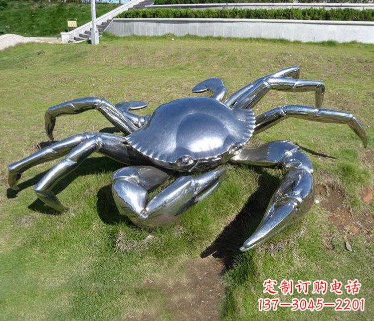 济南不锈钢螃蟹雕塑——给景观增添灵动之美