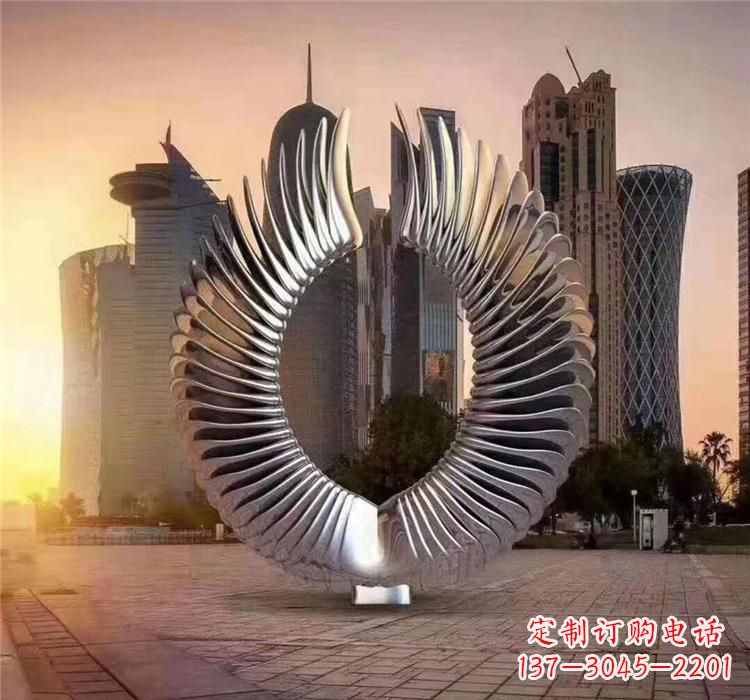 济南不锈钢喷泉雕塑灵动的艺术美学