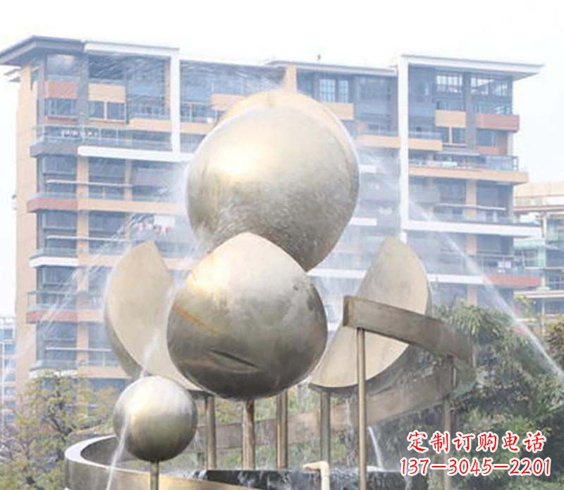 济南不锈钢喷泉雕塑美丽与自然的完美结合