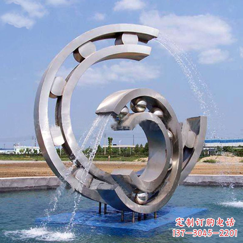 济南不锈钢喷水雕塑点缀园林水景的美