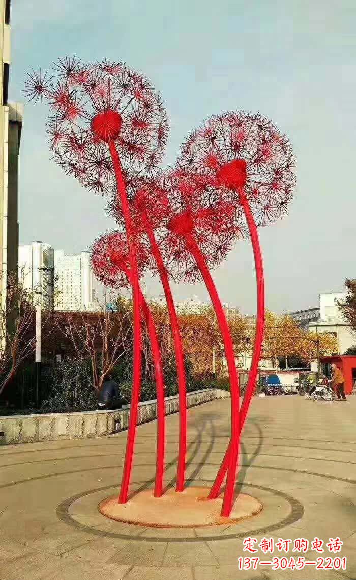 济南不锈钢蒲公英美丽的雕塑之作