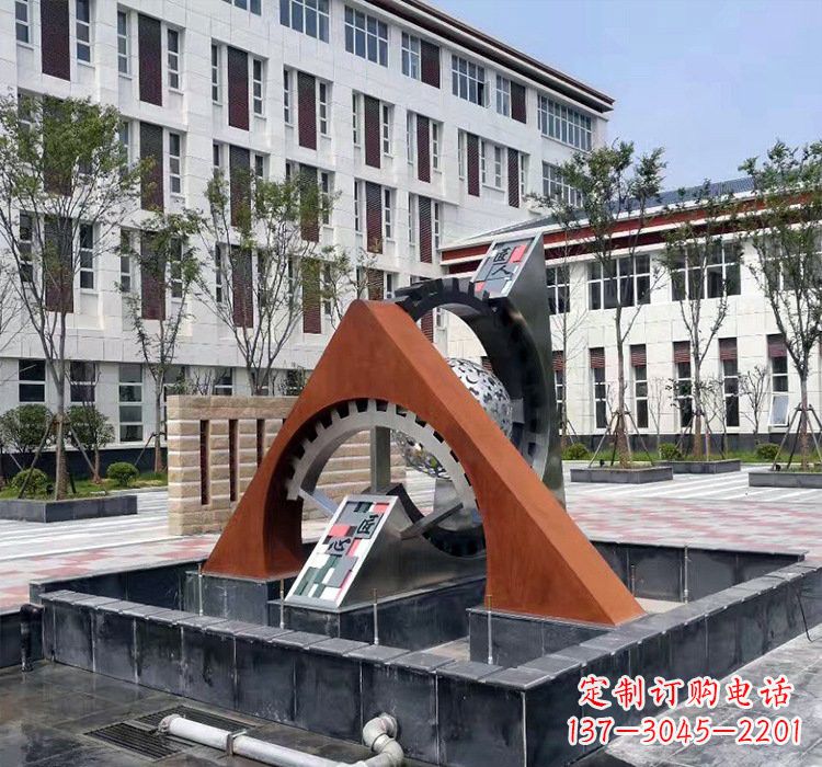 济南不锈钢齿轮雕塑精湛工艺展现匠心