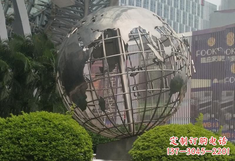 济南不锈钢企业地球仪雕塑