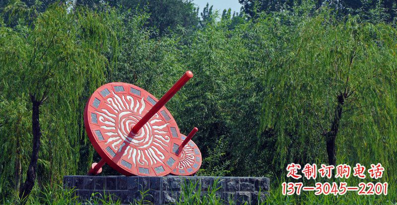 济南不锈钢日晷校园雕塑点亮校园时光