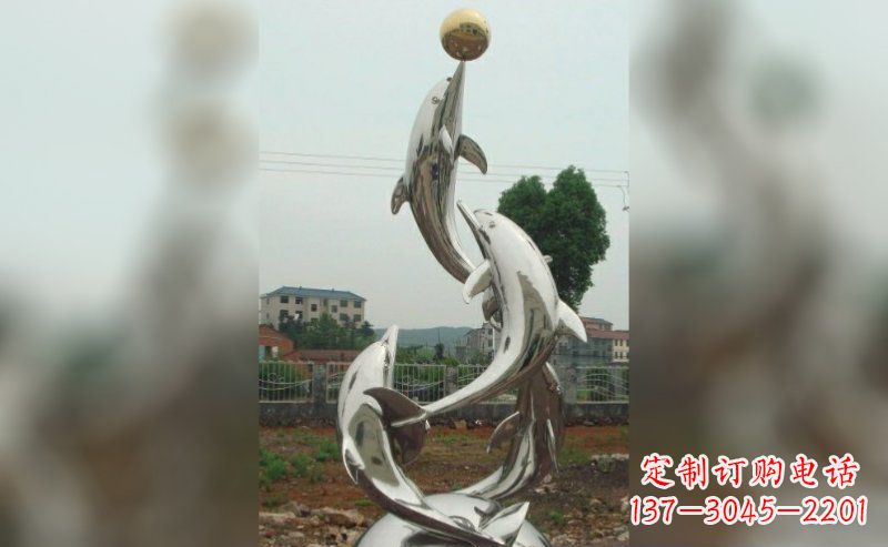 济南不锈钢海豚雕塑的美丽