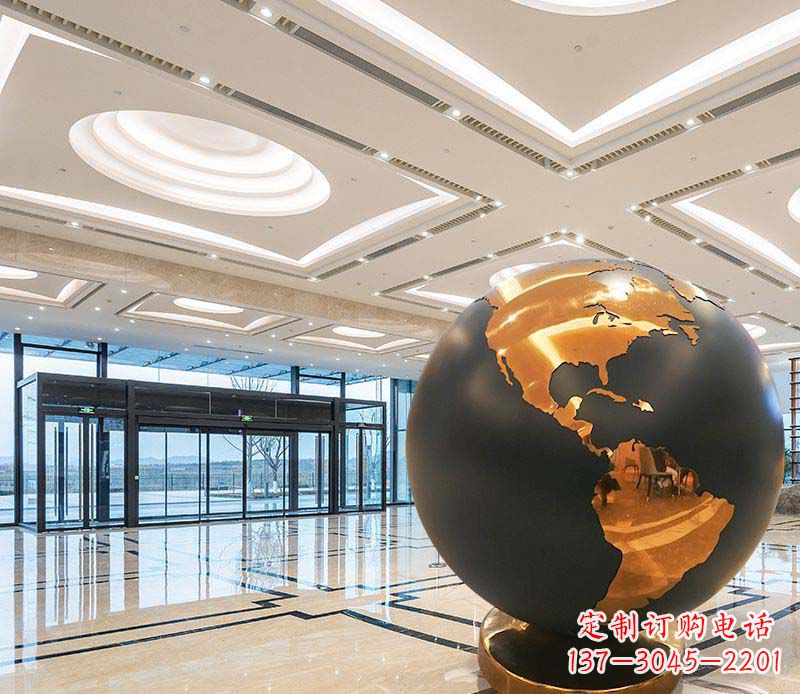 济南不锈钢地球仪雕塑精美绝伦