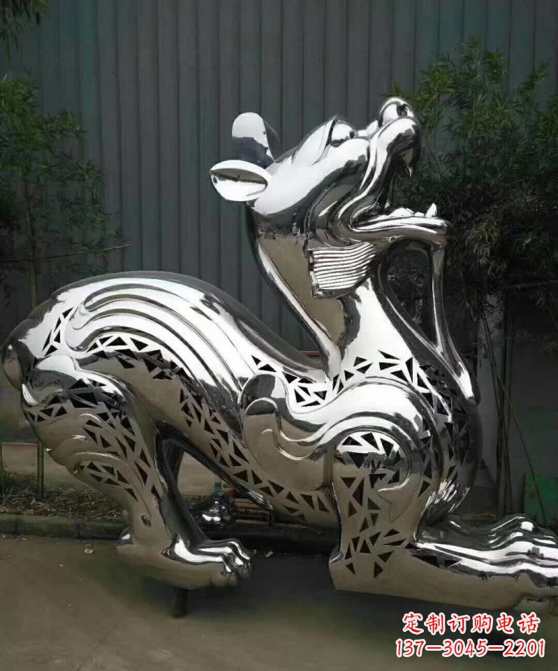 济南不锈钢麒麟象征着祥和与美好