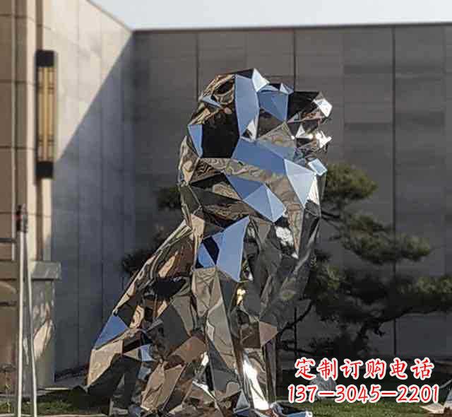 济南不锈钢狮子雕塑2