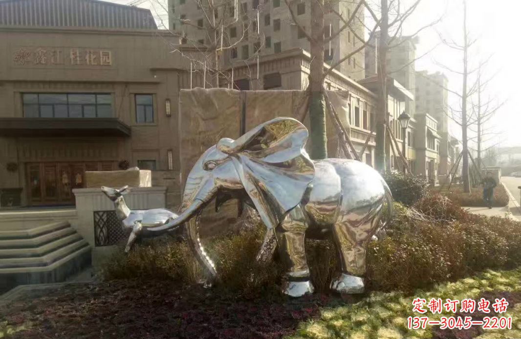 济南不锈钢大象雕塑——美轮美奂的艺术精品