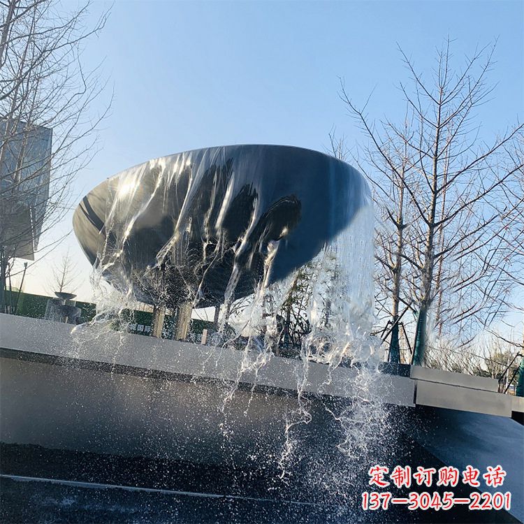 济南不锈钢水钵瀑布喷泉雕塑艺术与美感的完美结合